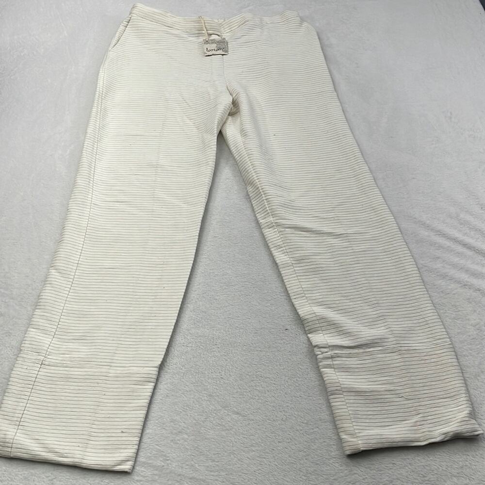 NEW Lemlem M Handmade Natural White Stripe  Cotton Blend High‎ Rise Pants